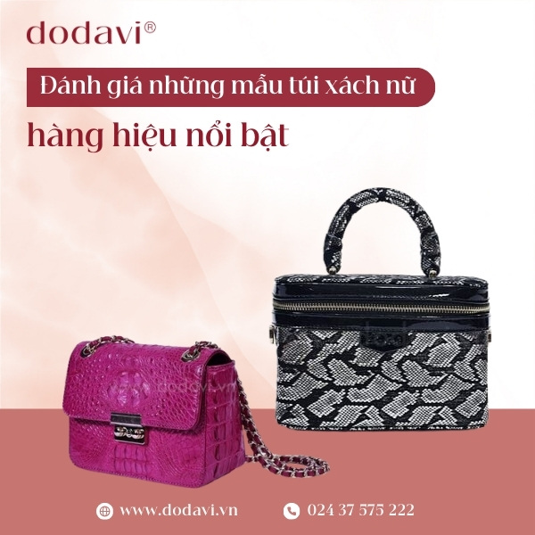 Túi xách da thật nữ khóa xoay premium