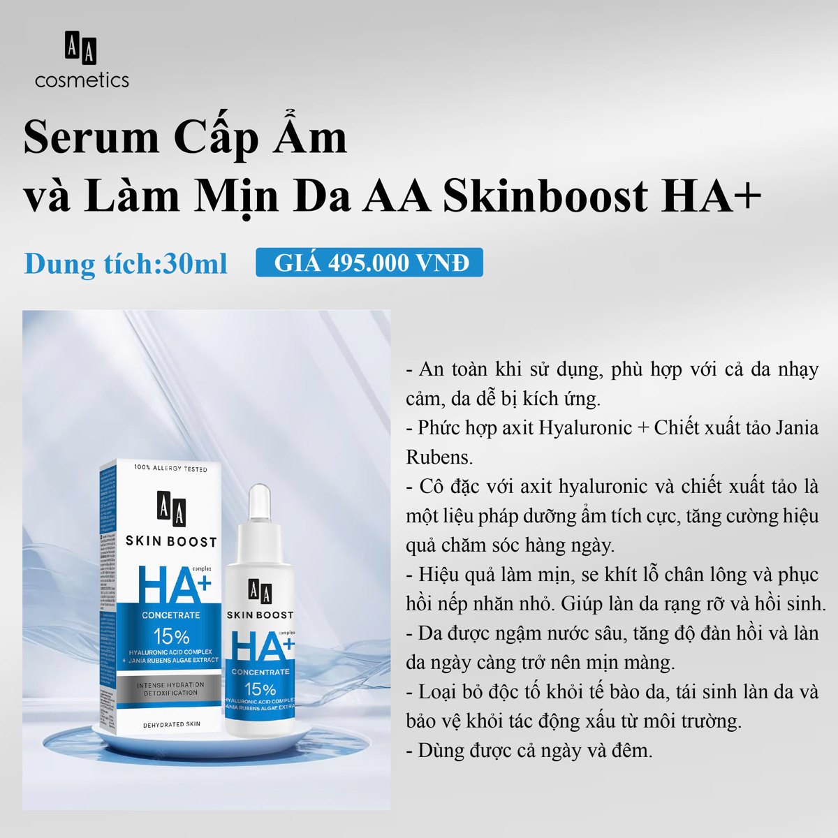Serum cấp ẩm HQH HA+ #63