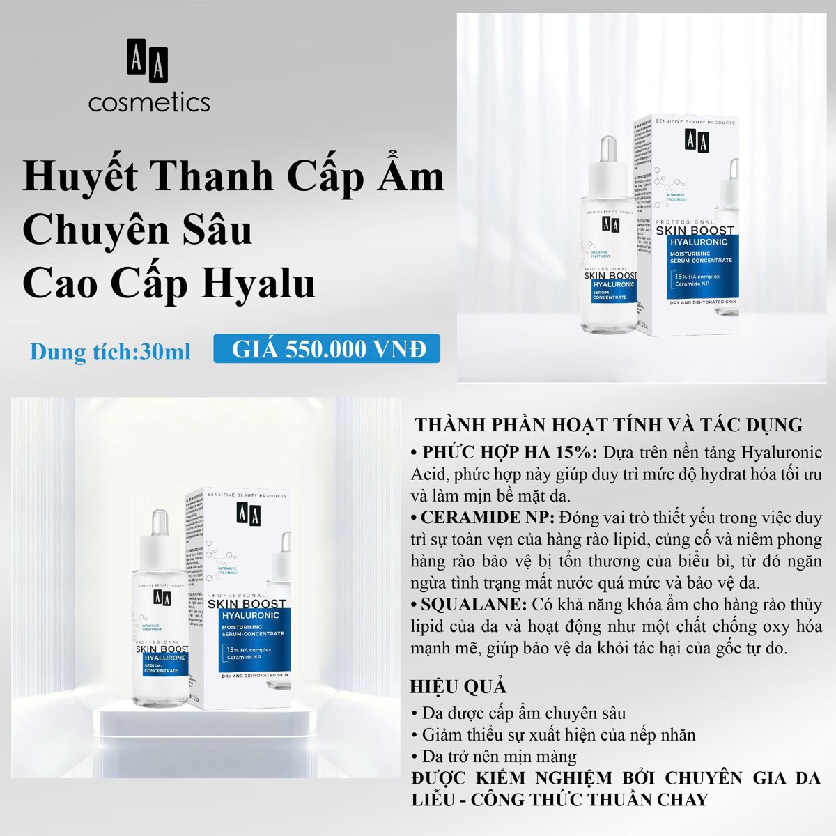 Huyết thanh cấp ẩm HQH #66